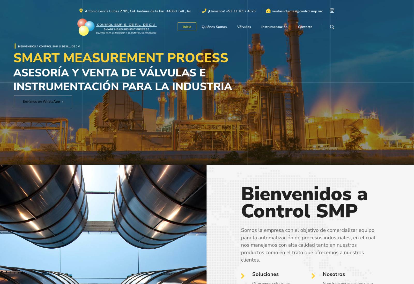 Captura de pantalla del proyecto Control SMP