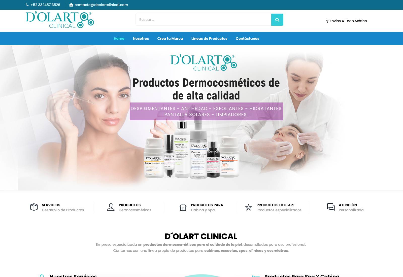 Captura de pantalla del proyecto D'Olart Clinical